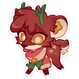 ⭐ ca5d0263 deer, Christmas, cute, animal, reindeer, cartoon, antlers, holiday telegram sticker