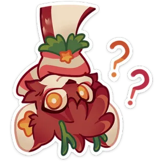 🙃 5c8ff76f 漫画, 疑問符, イラスト, キャラクター, ステッカー telegram sticker