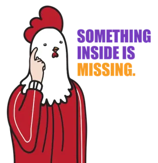 🧠 4c6b023f Yikes this looks delicious. 鸡, 幽默, 插图, 思考, 食物 telegram sticker