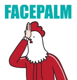 🤦‍♀️ c5d1ec71 FACEPALM 捂脸, 鸡, 失望, 表情包, 表情, 反应 telegram sticker