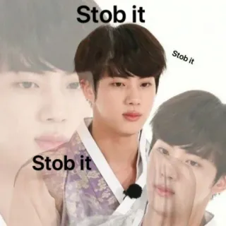 🐹 0f0e0b62 Jin Stob it jin, kpop, meme, bts telegram sticker