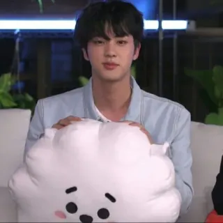 🐹 6bc81096 Jin BTS, K-pop, idol, celebrity, RJ, BT21, cute, cloud telegram sticker