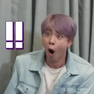 🐹 74a6187c Jin kpop, idol, korean pop, surprised, astonished, korean idol, jin bts telegram sticker