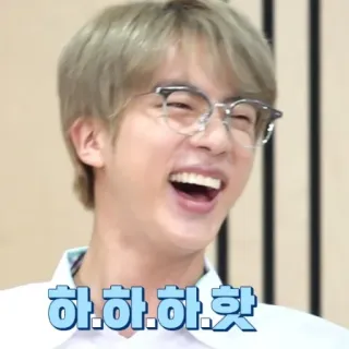 🐹 9d0271e3 하.하.하.핫 korean, laughing, glasses, man, cheerful telegram sticker