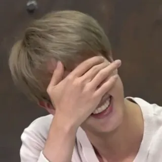 🐹 ae4979be person, smiling, face, hand, happy, blond telegram sticker