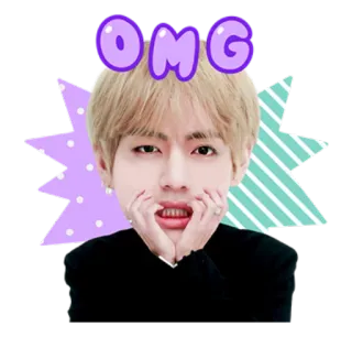😳 a6641d9b OMG 어머나, 표정, 웃긴, 반응, kpop telegram sticker
