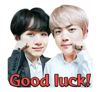 💪 facdb706 Good luck! 행운, 긍정적, 인사, 격려, K팝, BTS telegram sticker
