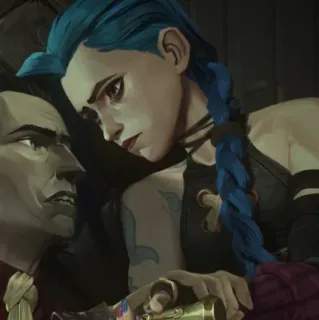 🦋 0cf7a3a2 Jinx Arcane serie tv, animazione, personaggi, fantasy, League of Legends telegram sticker