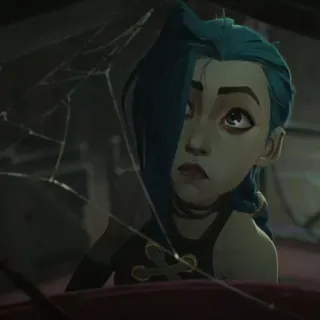 ❄️ 1d476a74 Jinx Arcane Jinx, Arcane, League of Legends, Cartoni animati, Triste telegram sticker