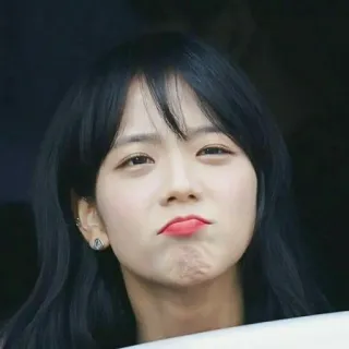 🛎 43504a76 Frau, Porträt, Person, Gesicht, schwarze Haare, koreanisch, asiatisch telegram sticker