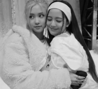 🌸 44732856 mulheres, abraço, amizade, preto e branco, retrato telegram sticker