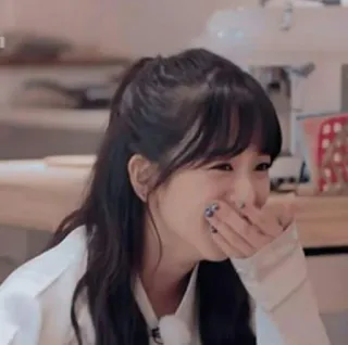 😂 a9c59108 mulher, sorriso, feliz, retrato, morena, coreana telegram sticker