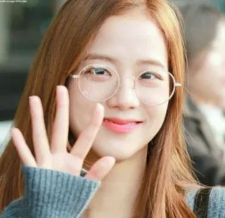 👋 cd0039c1 mulher, óculos, acenando, retrato, pessoa, feminino telegram sticker