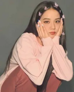 🤡 edeed1f6 Jisoo kpop, idol, cantor, jisoo, blackpink, borboleta telegram sticker