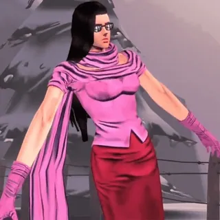 😐 de92aaf6 женщина, розовый, шарф, платье, очки telegram sticker