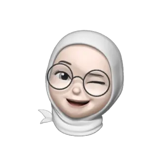 🦴 4891b1f7 히잡, 여자, 아바타, 이모티콘, 안경, 윙크 telegram sticker