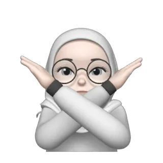 🦴 dfe2893f 히잡, 아니오, 정지, 팔짱, 무슬림, 여성, 거부 telegram sticker