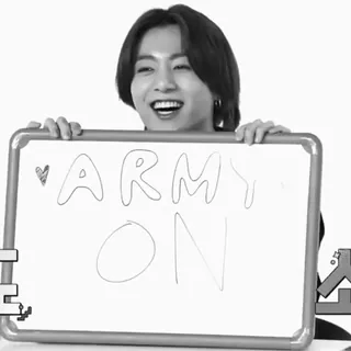 🎯 4dc2bbe8 ARMY ON kpop, bts, army, music, fan whatsapp sticker