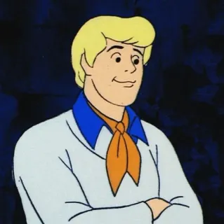 🐶 1c9a9972 Fred Jones Scooby-Doo Мультфильм, Тайна, Детектив, Собака, Фургон, Скуби telegram sticker
