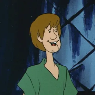 🐶 1ecffb98 Shaggy Rogers Scooby-Doo мультфильм, испуганный, собака, тайна, друг, лохматый telegram sticker