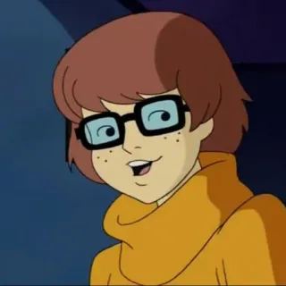 🐶 2bbdfec2 Velma Dinkley Scooby-Doo мультфильм, очки, Велма, тайна, персонаж telegram sticker