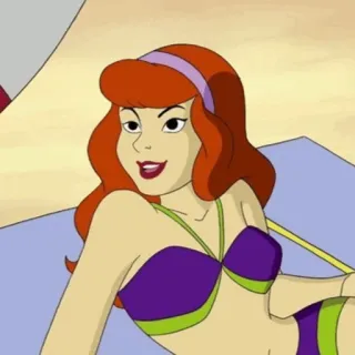 🐶 4362f020 Daphne Blake Scooby-Doo Мультфильм, Дафна, Скуби-Ду, Персонаж, Бикини telegram sticker