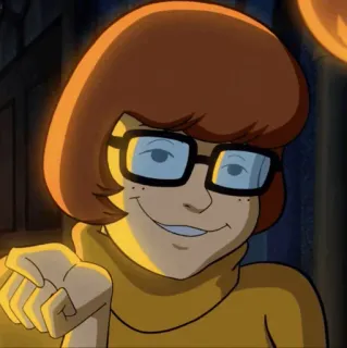 🐶 599928af Velma Dinkley Scooby Doo Мультфильм, Тайна, Очки, Велма, Скуби Ду telegram sticker