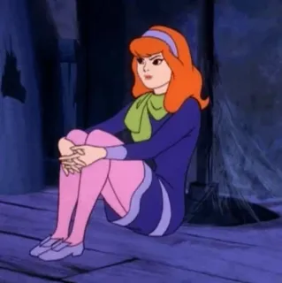 🐶 addb66a1 Daphne Blake Scooby-Doo мультфильм, Дафна, Скуби-Ду, тайна, детектив telegram sticker