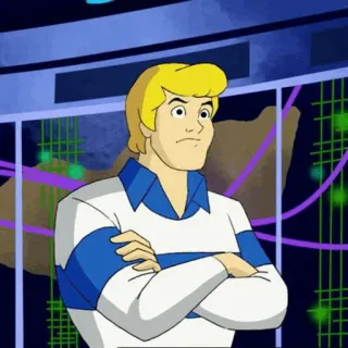 🐶 b59014e1 Fred Jones Scooby Doo мультфильм, детектив, Скуби-Ду, Фред, мультяшный персонаж telegram sticker