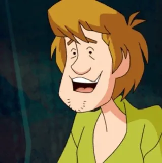 🐶 c0a28e36 Shaggy Rogers Scooby-Doo мультфильм, лохматый, Скуби Ду, друг, загадка telegram sticker