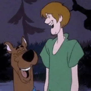 🐶 cd11a121 Scooby Doo, Shaggy Scooby Doo мультфильм, собака, друг, мистика, скуби, шегги telegram sticker
