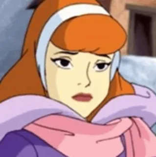 🐶 d07b3d61 Daphne Blake Scooby-Doo дафна, скуби-ду, мультфильм, тайна, зима telegram sticker