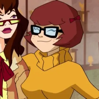 🐶 d7edc4aa Velma Dinkley Scooby-Doo велма, скуби-ду, мультфильм, очки, тайна telegram sticker