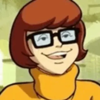 🐶 f6622406 Velma Dinkley Scooby-Doo велма, скуби-ду, мультфильм, очки, тайна, ботаник telegram sticker