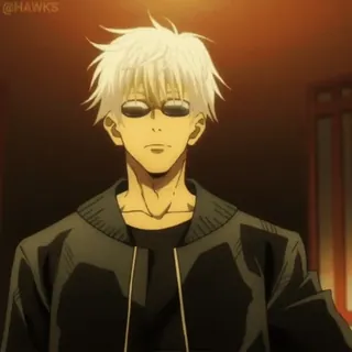 😎 0a966ccf Gojo Satoru Jujutsu Kaisen Anime, Manga, Gojo Satoru, Jujutsu Kaisen, Charakter, Sonnenbrille telegram sticker