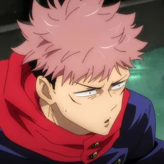 ➿ 733cd6c1 Yuji Itadori Jujutsu Kaisen anime, jujutsu kaisen, yuji itadori, sticker, manga telegram sticker