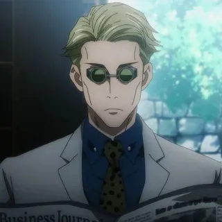 ➿ ac0c60c8 Kento Nanami Jujutsu Kaisen Business Journal anime, character, sunglasses, Kento Nanami, Jujutsu Kaisen, blond hair telegram sticker