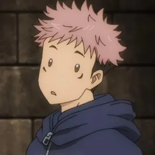 ➿ fdab32e5 Yuji Itadori Jujutsu Kaisen anime, jujutsu kaisen, yuji itadori, cartoon, manga telegram sticker