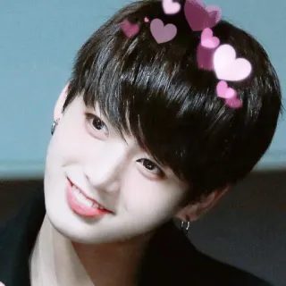 🌺 97dd626e Jungkook kpop, bts, จองกุก, นักร้อง, ไอดอล, หัวใจ telegram sticker
