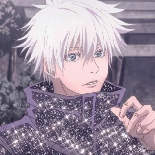 ✨ 28514a16 Satoru Gojo Jujutsu Kaisen 动漫, 漫画, 五条悟, 咒术回战, 白发, 动漫角色 whatsapp sticker