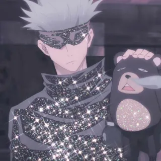 ✨ 5135a6a3 Gojo Satoru Jujutsu Kaisen 动漫, 五条悟, 咒术回战, 漫画, 闪亮, 粉丝艺术 whatsapp sticker