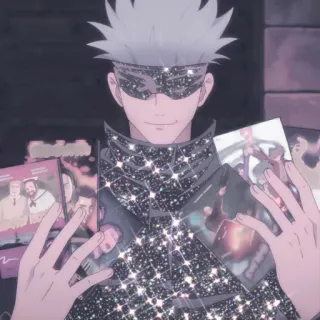 ✨ c2d0fa1b Satoru Gojo Jujutsu Kaisen 动漫, 五条, 咒术回战, 五条悟, 漫画, 动漫角色 whatsapp sticker