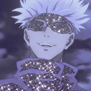 ✨ c784bd60 Satoru Gojo Jujutsu Kaisen 动漫, 五条, 咒术回战, 五条悟, 闪亮, 漫画 whatsapp sticker