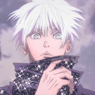 ✨ dcc69293 Gojo Satoru Jujutsu Kaisen 动漫, 五条悟, 咒术回战, 漫画, 白发, 角色 whatsapp sticker