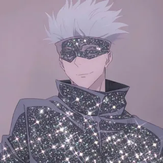 ✨ faf990f8 Gojo Satoru Jujutsu Kaisen 动漫, 咒术回战, 五条悟, 角色, 闪亮, 漫画 whatsapp sticker