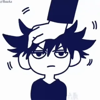 ❤️ c3faa692 anime, manga, character, head pat telegram sticker