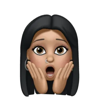 😳 5c1c7476 อิโมจิ, ตกใจ, สีหน้า, ประหลาดใจ, Memoji telegram sticker