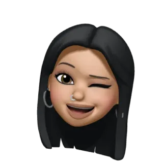 😉 a2a73c2a อวาตาร์, ขยิบตา, การ์ตูน, ผู้หญิง, หน้า, อิโมจิ telegram sticker