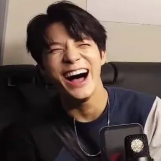 🤟 66adc1db person, man, laughing, joyful, happy, microphone whatsapp sticker