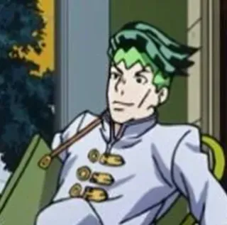 🙂 05107183 Rohan Kishibe JoJo's Bizarre Adventure 애니메이션, 만화, 키시베 로한, 죠죠의 기묘한 모험, 캐릭터, 일러스트, 인물 사진 telegram sticker